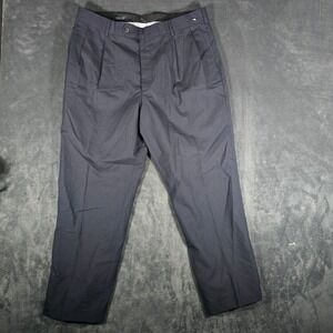 Lands' End Traditional Fit Wool Blend Dress Pants Mens Size 36‎ Navy Blue